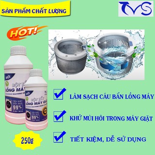 Bột tẩy lồng giặt TVS CỰC NHANH chai lớn 250g,tẩy lồng máy giặt,chất tẩy lồng máy giặt.