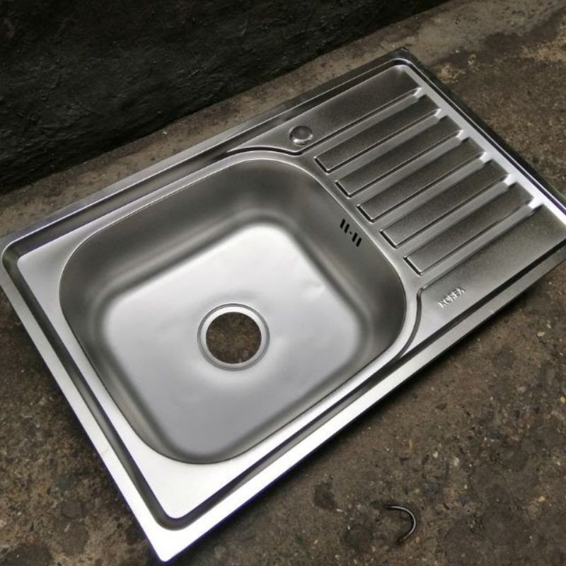 Chậu rửa chén - bồn rửa bát inox 1 hộc 1 bàn KT 75×45 GIÁ RẺ  Km tphcm