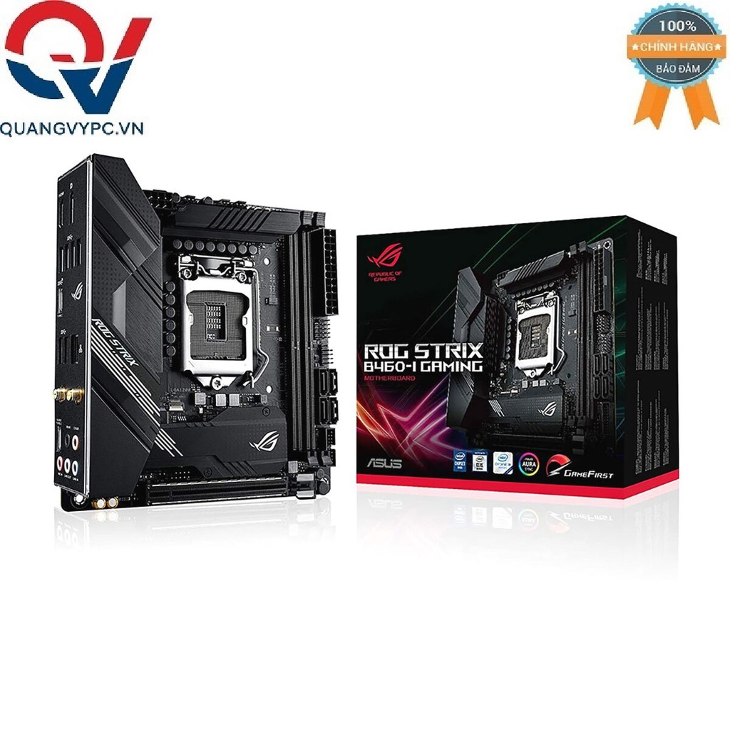 [Mã ELMS05 giảm 5% đơn 300k]Bo mạch chủ Asus ROG Strix B460-I Gaming Chính Hãng Mới