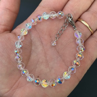 Lắc tay pha lê Swarovski cạnh nhuyễn 6ly