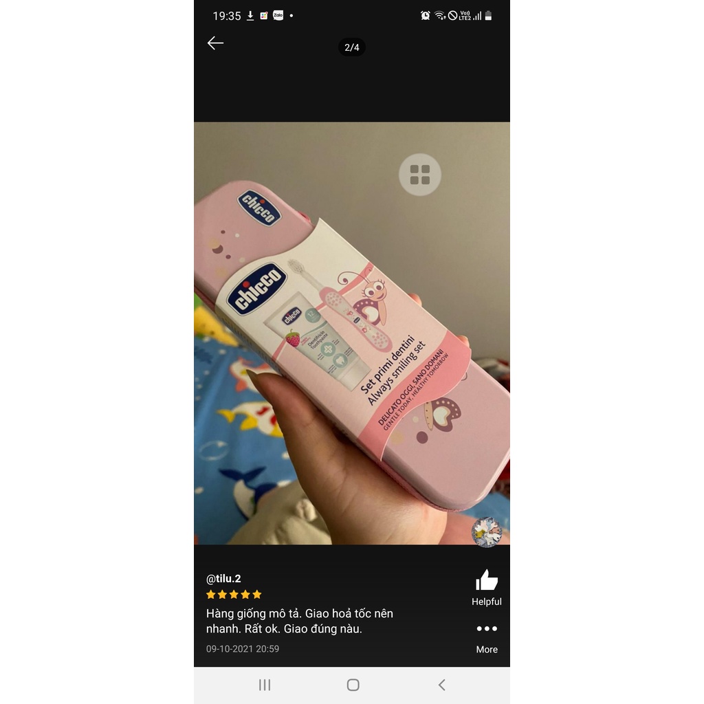 Bộ chăm sóc răng miệng 3 in 1 cá xanh / hồng hoa / rùa con Chicco tiện cho bé mang đi học