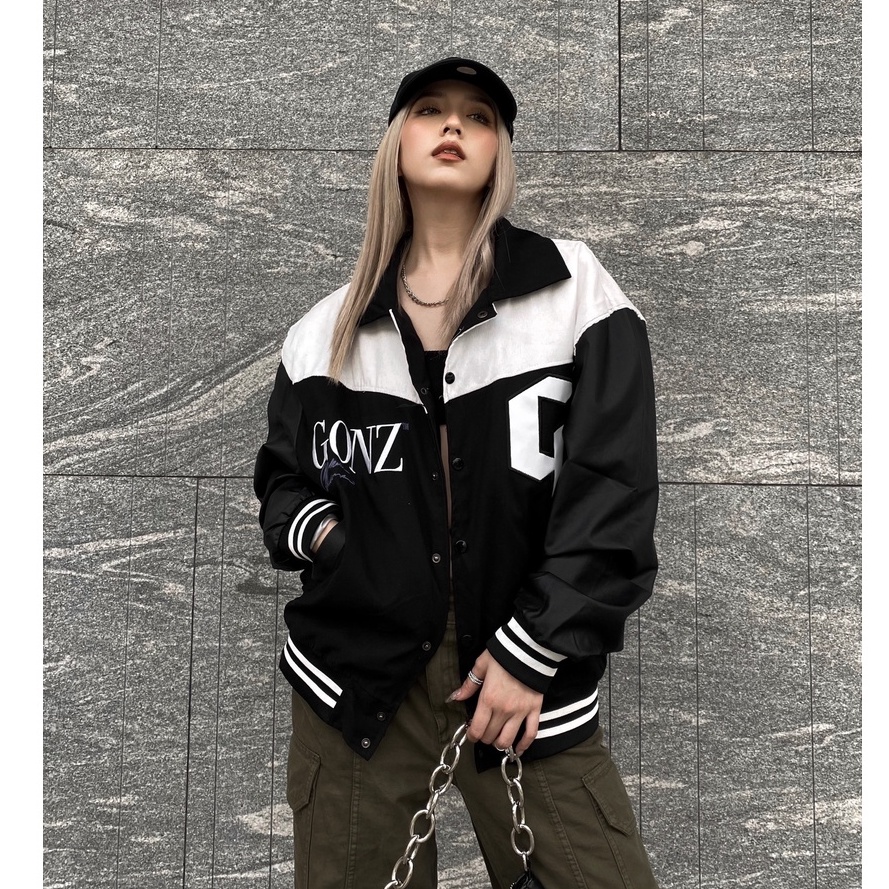 Áo Khoác Form Rộng OVERSIZE Da Lộng Phối Tay Da Leather Seeve Jacket J1