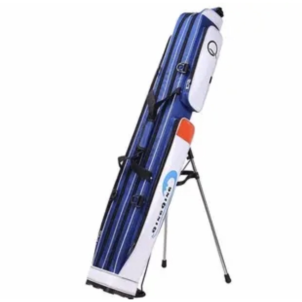 Bao đựng cần câu đơn, câu đài Qing Qing dáng cứng 3 Ngăn Chất Liệu chống thấm cao cấp - Mika fishing