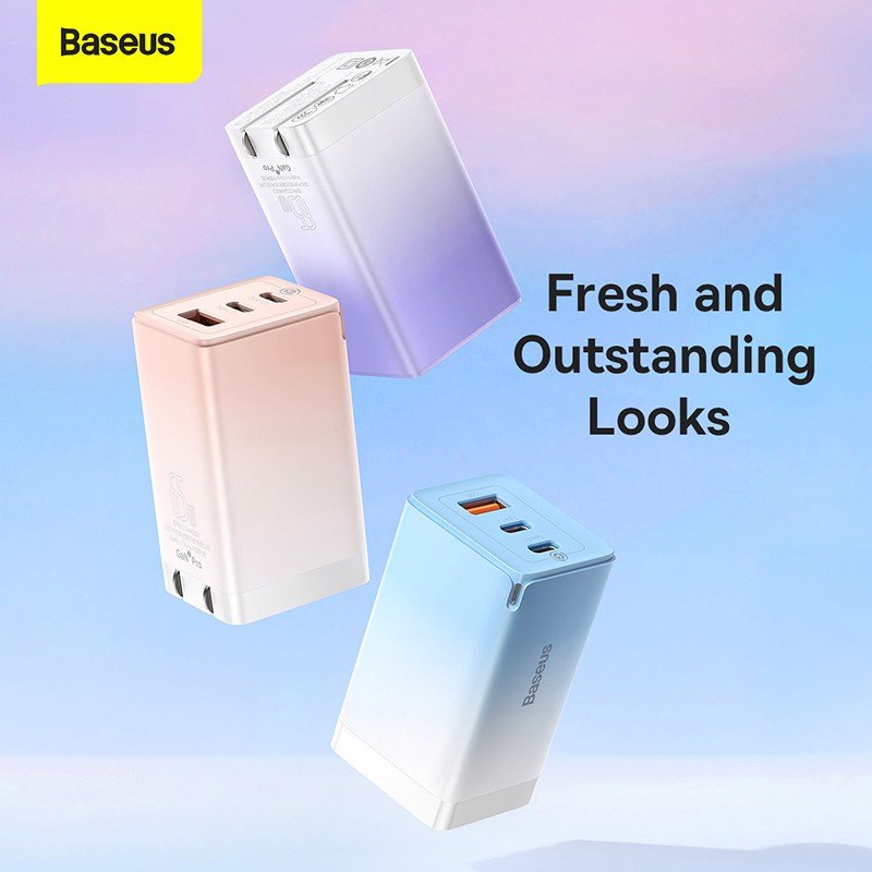 Bộ sạc nhanh đa năng Baseus 65w GaN3 Pro Travel Quick Charger - kèm cáp 100w