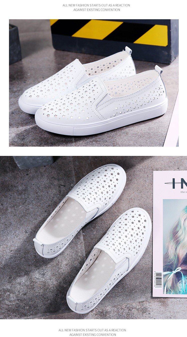 Summer New Lady Korean Style Versatile Casual Mesh XINGX Mesh Slip-on Step-by-Step Loafers Board Shoes 1Ia5