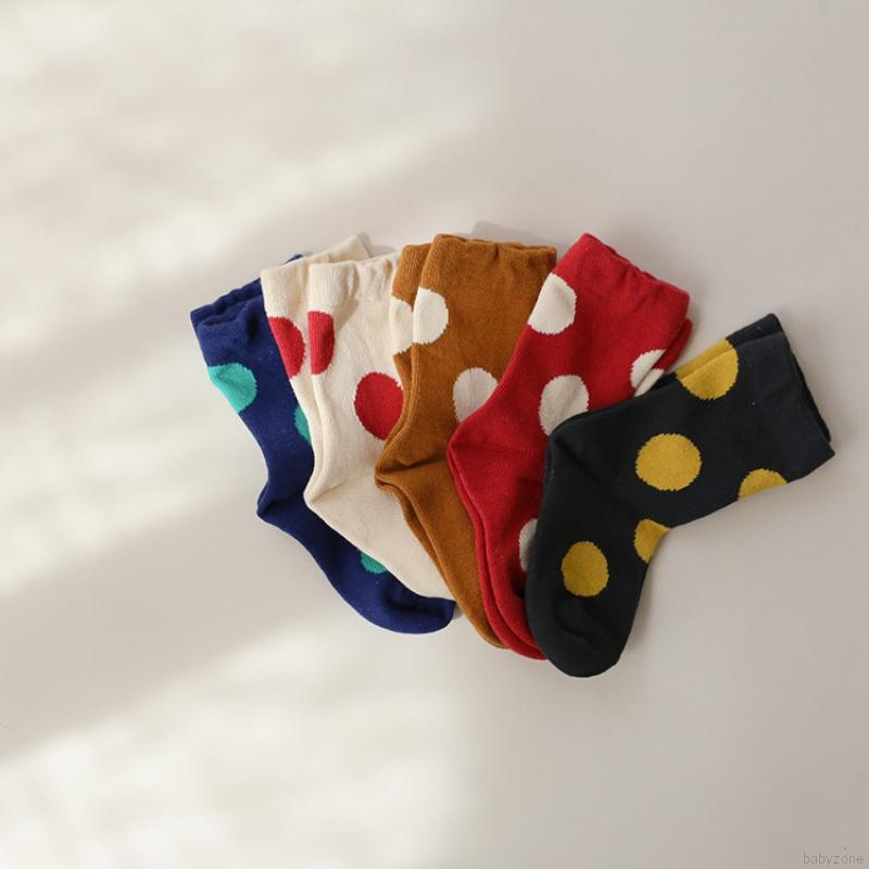 Đôi Tất Cotton Họa Tiết Chấm Bi Xinh Xắn Cho Bé
