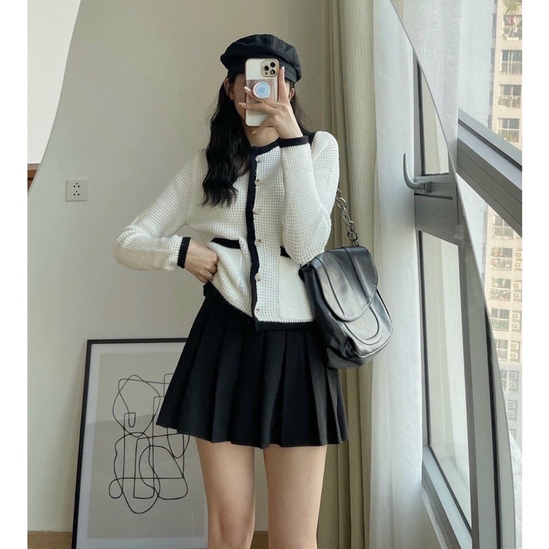 Chân váy tennis xếp li có lót quần kéo khoá sườn