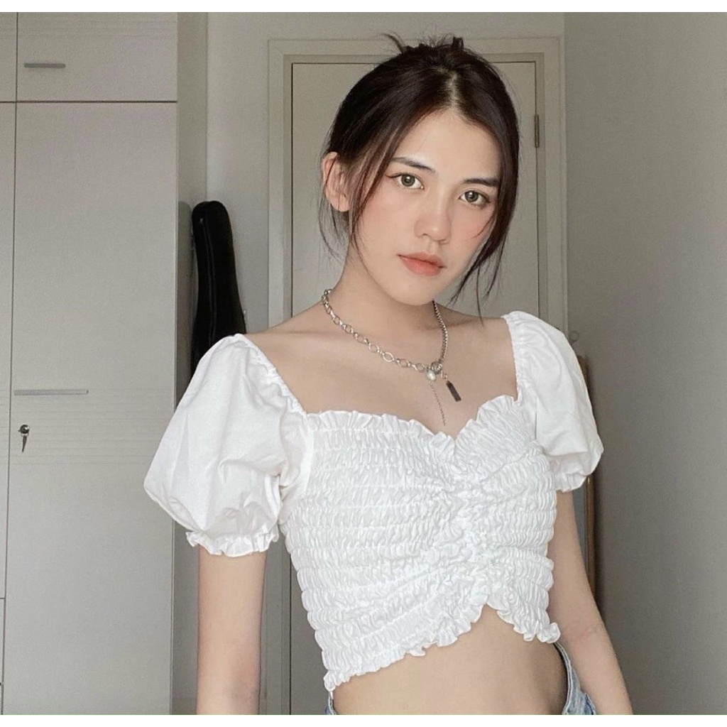 Áo crop rút giữa Ulzzang (ảnh thật do shop chụp) 1689