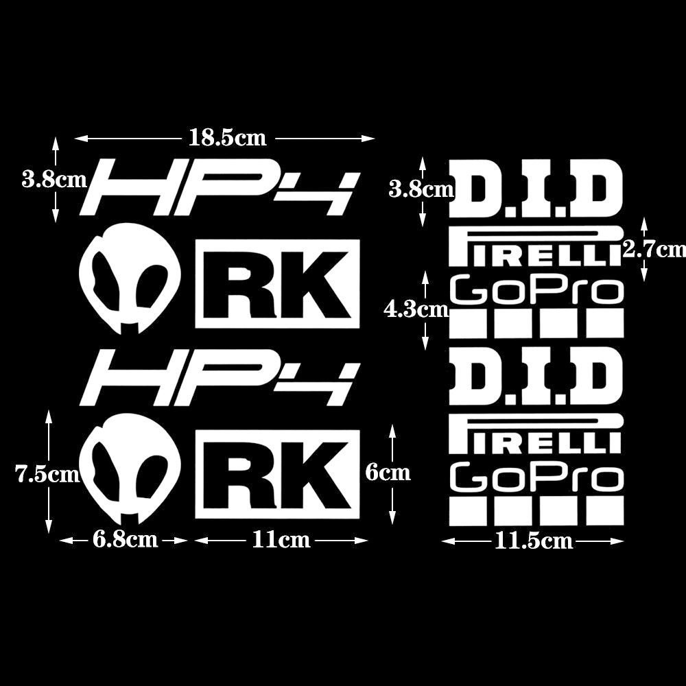 Miếng Dán Trang Trí Kính Chắn Gió Trước Bên Hông Xe Mô Tô BMW HP4 RK DID PIRELLI GoPro Kiểu Retro
