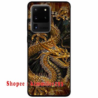 Ốp lưng dành cho samsung s20 ultra mẫu rồng nền đen