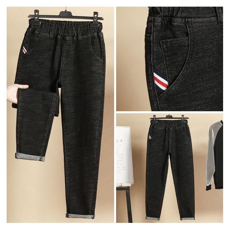 Quần jean lưng cao co giãn size lớn thích hợp cho nữ