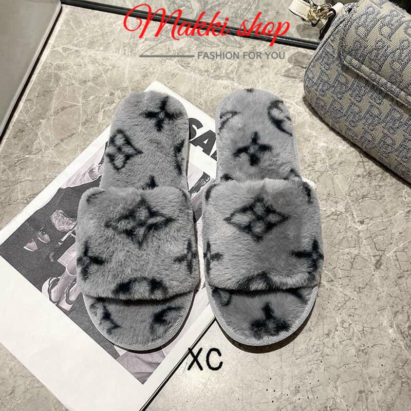 Dép lông nữ hoa tuyết mùa đông mới, dép nữ trong nhà thời trang cao cấp giá rẻ MAKKI SHOP TD541