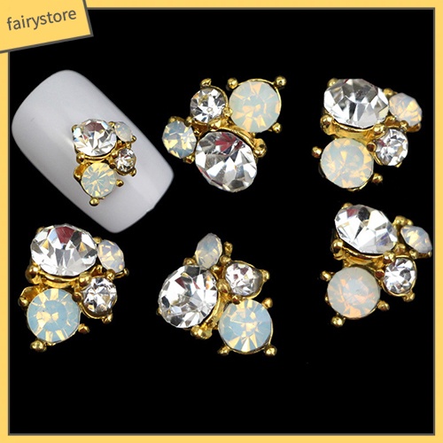 10 viên đá pha lê đinh tán 3D dùng cho trang trí móng DIY