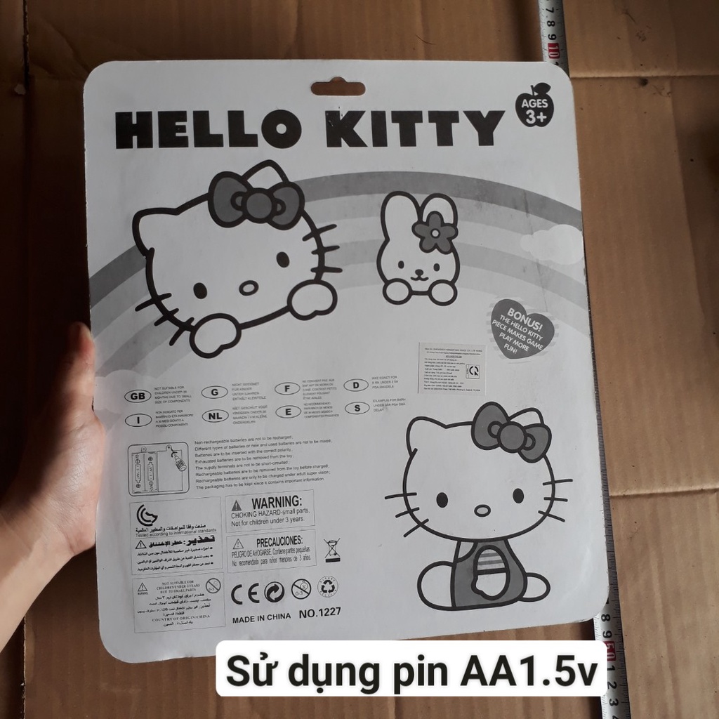 Bộ đàn đồ chơi 3 món Hello Kitty phát nhạc phát đèn cho bé (tặng 2pin)