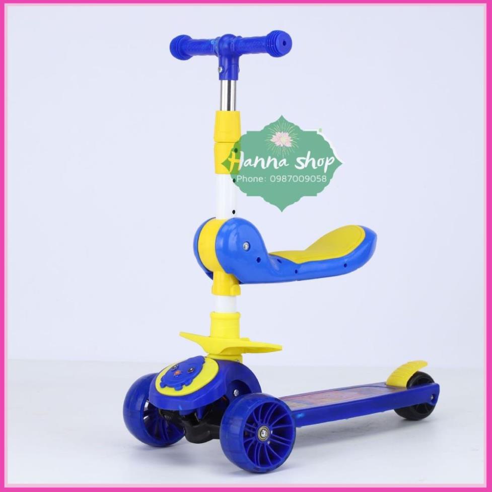 Xe trượt scooter có ghế, có đèn cho bé