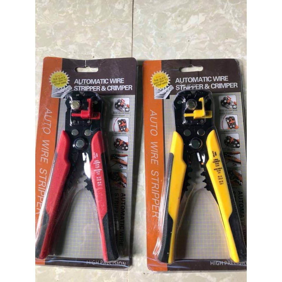 Kìm tuốt dây điện, dây cáp, bấm cos đa năng 0.2 - 6mm tiện lợi nhanh gọn thuận tiện công việc ae thợ