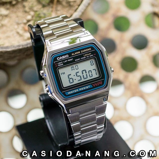 Đồng hồ unisex dây kim loại Casio chính hãng Anh Khuê A158WA-1DF (33mm)