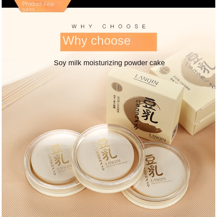 Phấn Phủ Dạng Bột Sữa Đậu Nành Chống Nước Chống Mồ Hôi Kiểm Soát Dầu Dưỡng Ẩm Lâu Trôi