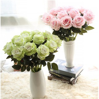 Hoa hồng nhung bông lẻ Hoa lụa cao cấp (51cm)