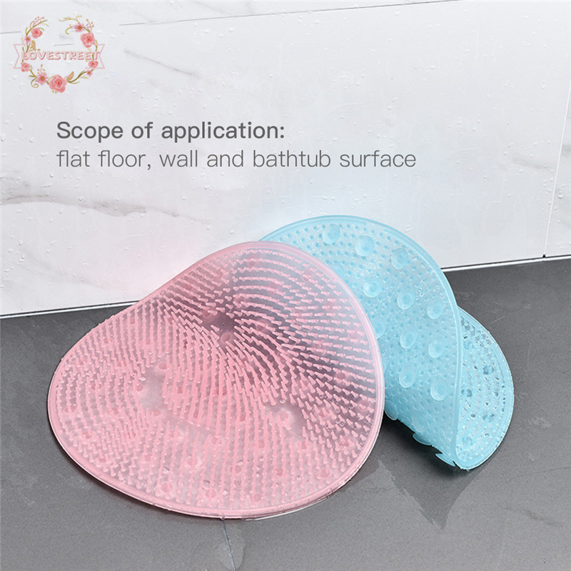 SR|31cm Round Silicone Bath Massage Brush Cushion Clean Feet Dead Skin Artifact Cushion Shower Anti-cellulite