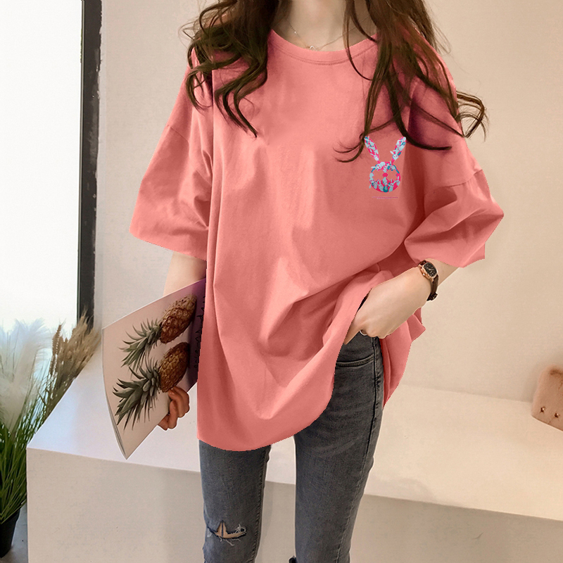 Áo Thun Tay Ngắn In Hình Hoạt Hình 2021 Size 5XL Cho Nữ