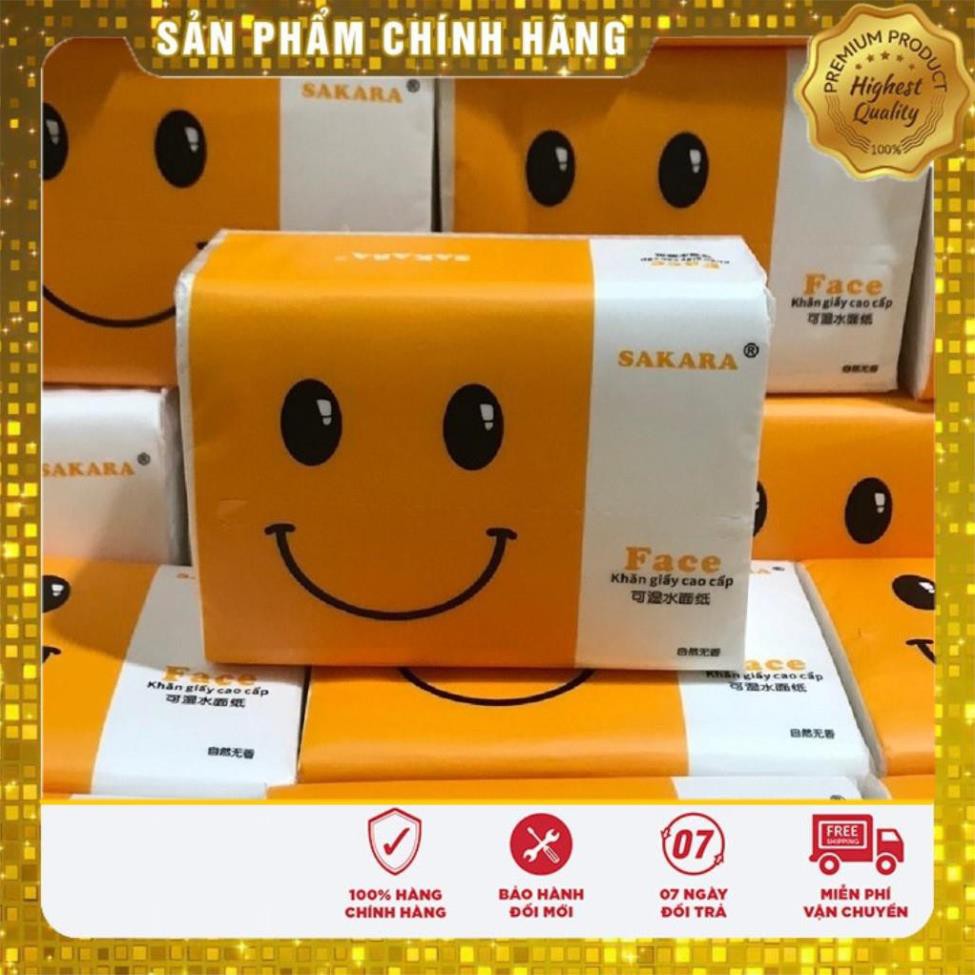 Giấy Ăn  Hàng Xịn  1 Gói - Giấy Ăn Cao Cấp SAKARA, Siêu Mịn, Siêu Dai, 4 Lớp, Hàng Nhập Khẩu - Châts case store