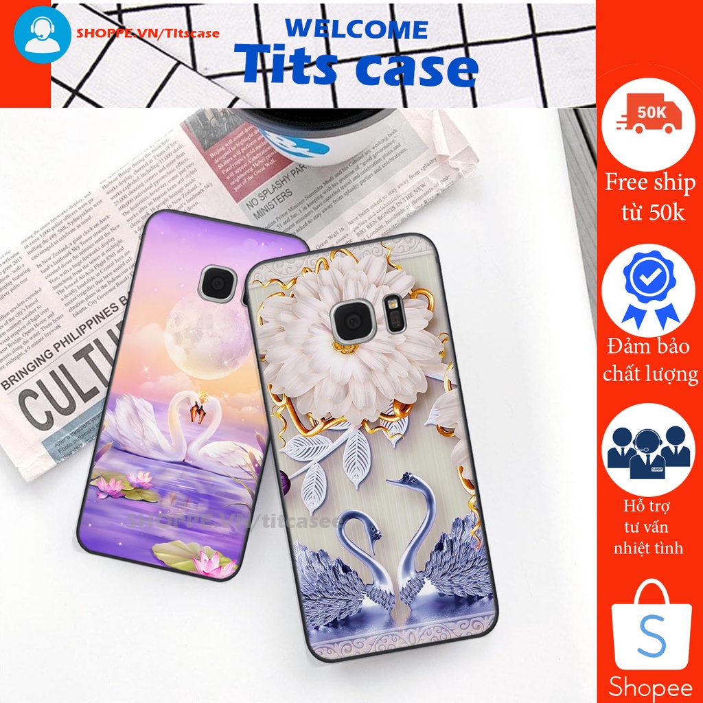 Ốp lưng Samsung Galaxy S7 / S7 EDGE in hình thiên nga,hoa may mắn, đặc sắc ĐỘC - LẠ - BỀN