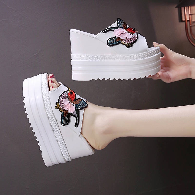Dép Đế Xuồng 12cm Thời Trang Mùa Hè Quyến Rũ Cho Nữ