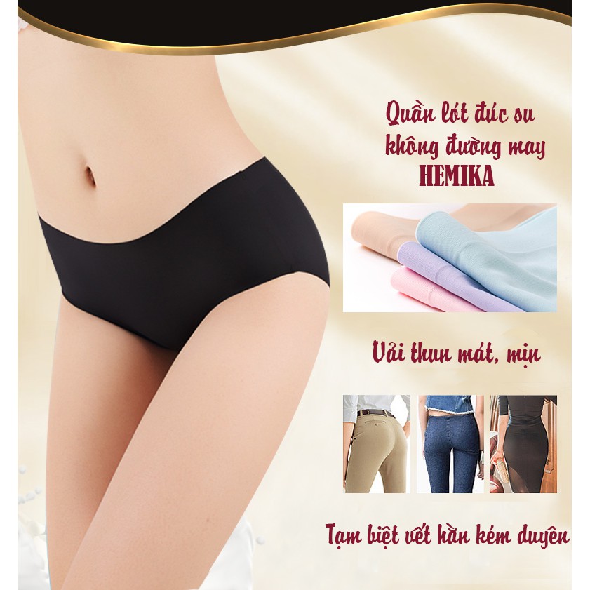 Quần Lót Nữ Thun Lạnh Đúc Su Không Đường May HEMIKA QL01 | BigBuy360 - bigbuy360.vn