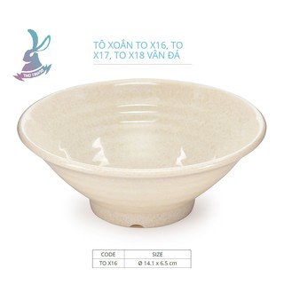 Tô Tam Giác Loe Vân Đá Trắng Nhựa Melamine Cao Cấp Fataco Việt Nam