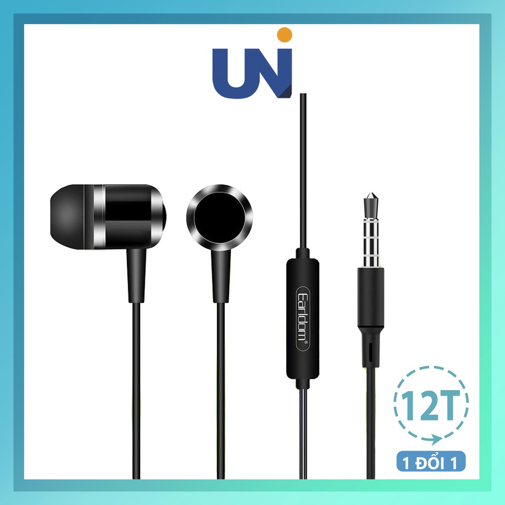 Tai Nghe Có Dây Earldom AH28, Jack 3.5mm, Âm Thanh Đỉnh, Bass Hay, Dành Cho Samsung, Oppo, Xiaomi, Iphone