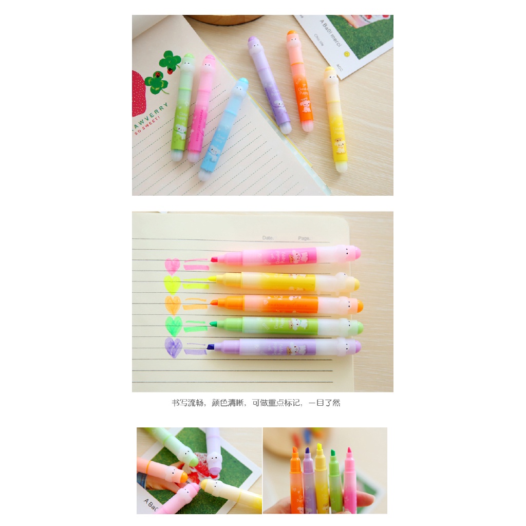 Bộ 6 Bút Dạ Quang Nhiều Màu Sắc