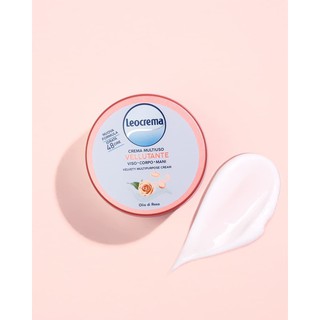 Kem dưỡng ẩm hoa hồng đa năng: tay - mặt - cổ - body - leocrema vellutante 150ml - italy