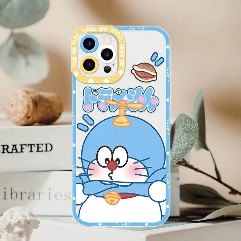 Ốp Điện Thoại Silicon Mềm Trong Suốt In Hình Doraemon Cho Iphone 13 12 11 Pro MAX X XR XS MAX 6 7 8 Plus