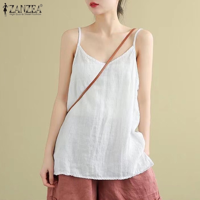 Áo thun nữ Zanzea không tay thời trang Hàn Quốc cá tính