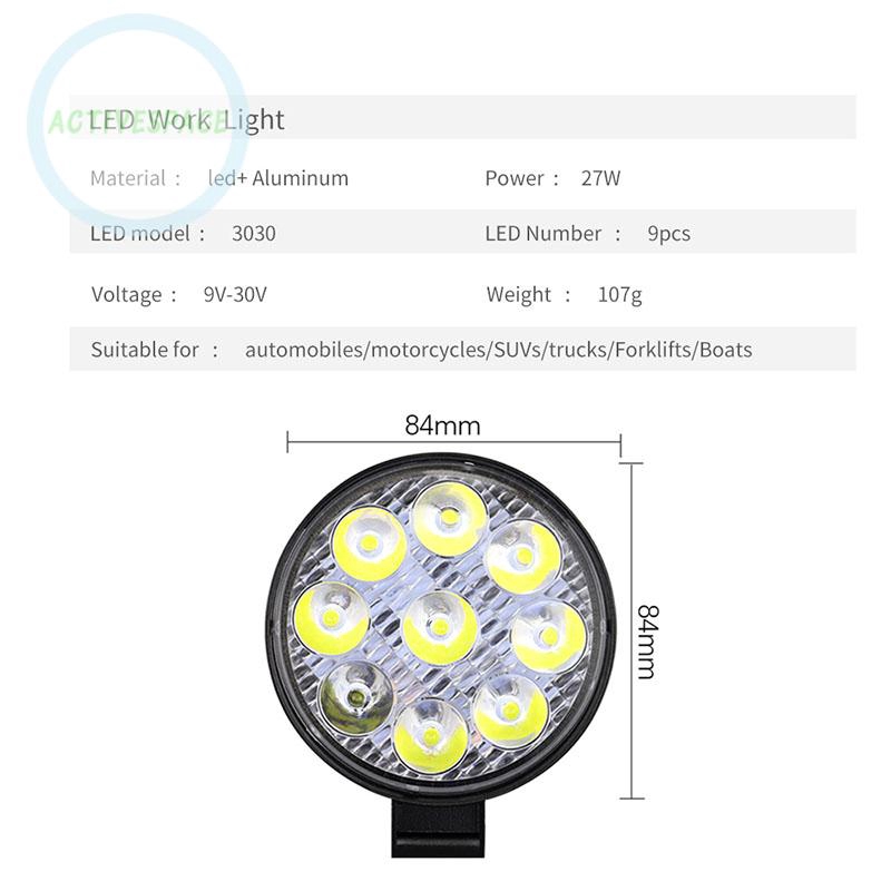 Đèn tròn trợ sáng 9 bóng led kèm giá đỡ cho xe hơi | BigBuy360 - bigbuy360.vn