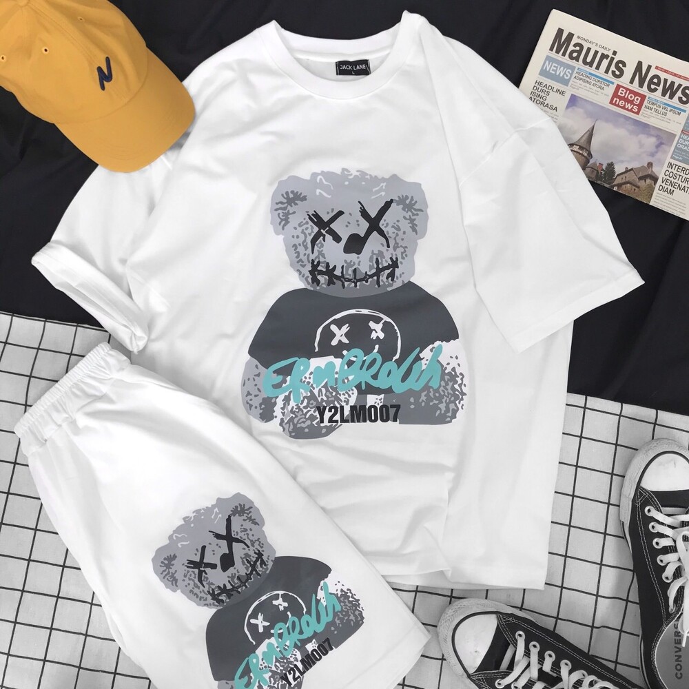 Set bộ Oversize Candy Bear, JACKLANE, Set bộ cộc tay Unisex Jack Lane