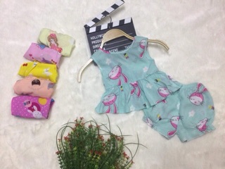 Set bộ lanh bé gái kèm ảnh thật