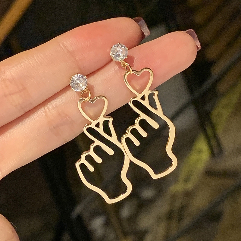 Stylish Heart Shaped Female Earrings