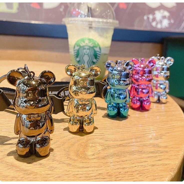Móc khóa Bearbrick Gấu màu thời thượng phụ kiện túi xách
