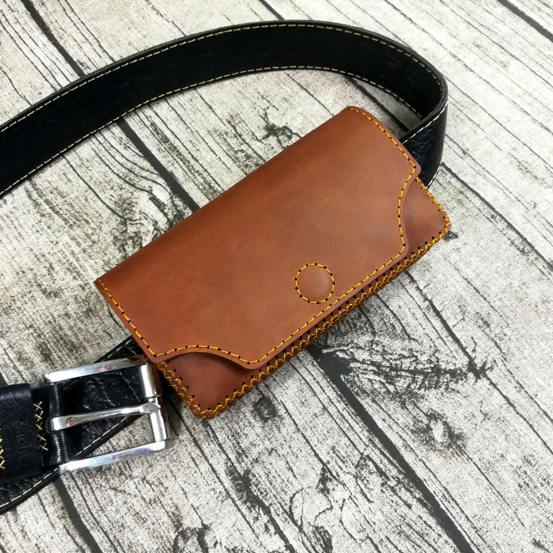 [Real Leather] Túi đeo hông, thắt lưng da bò handmade - Zachi ZC10023