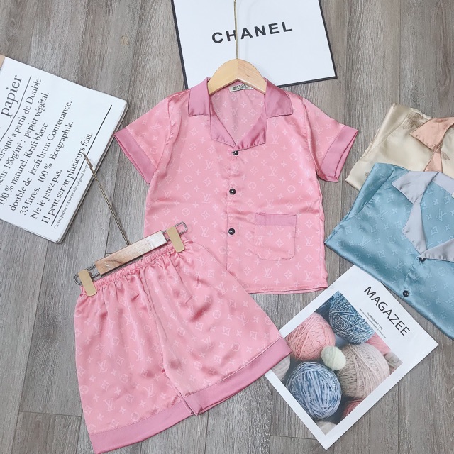 Sỉ bộ pijama lụa đại cho bé trai bé gái