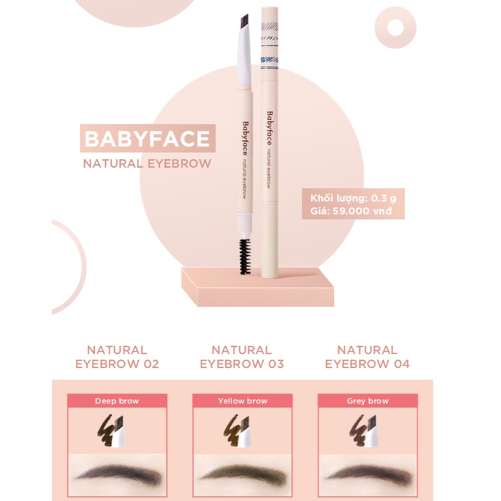 Chì Kẻ Mày It's Skin Babyface Natural Eyebrow 0.3g