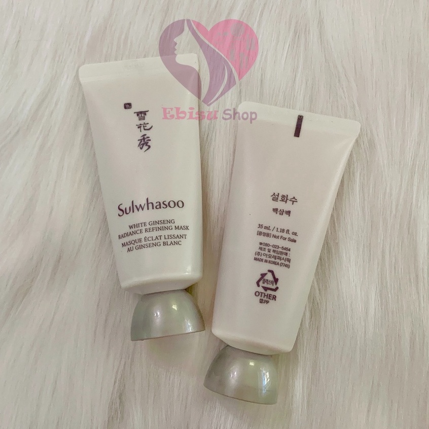 Tuýp mặt nạ sâm tẩy tế bào chết,dưỡng trắng Sulwhasoo white ginseng radiance refining mask 35ml