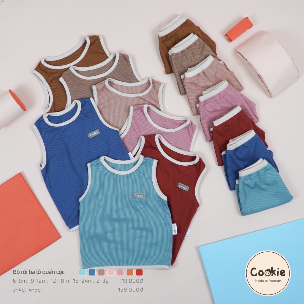 Bộ quần áo ba lỗ cho bé hãng Cookie