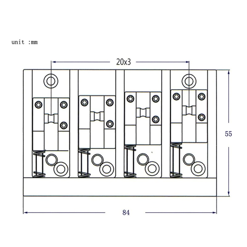 Sun Dây Đàn 4 Dây Màu Đen / Bạc Gắn Ngựa Đàn Bass Xuyên Qua Cơ Thể