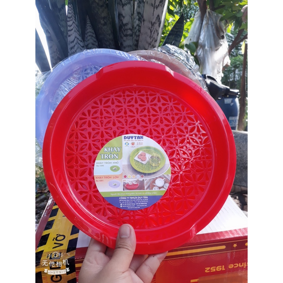 Khay Nhựa Úp Ly Tròn Đựng Ấm Chén Trà...nhựa duy tân