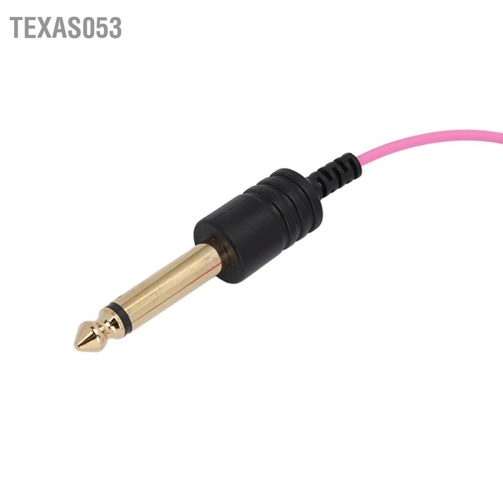 Texas053 Chiều dài 2.13m Dây kẹp hình xăm RCA Siêu mỏng Linh hoạt chống mài mòn Máy cáp Màu hồng