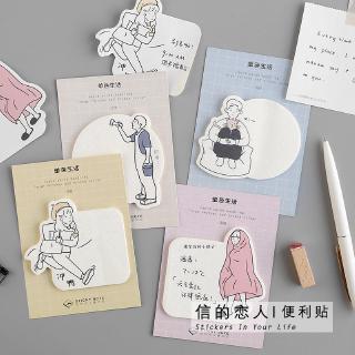 Tệp 30 tờ giấy ghi nhớ thiết kế đơn giản xinh xắn tiện dụng