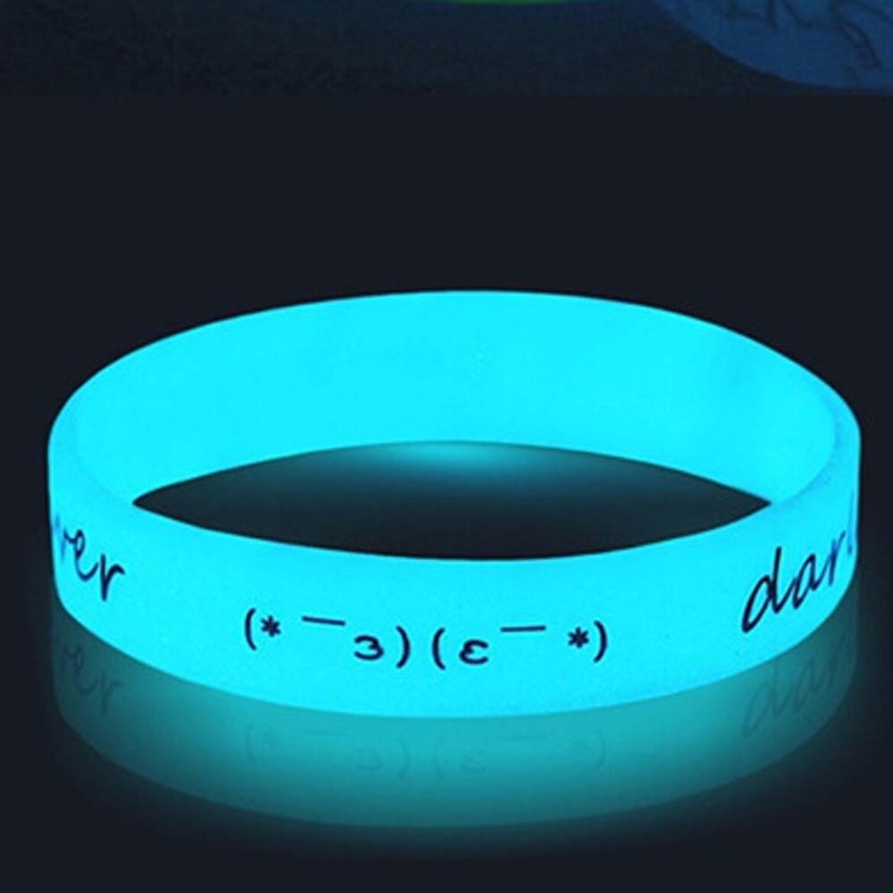 Bộ 1/5/10 Vòng Tay Silicone Phát Sáng Trong Bóng Tối Cho Nam Và Nữ